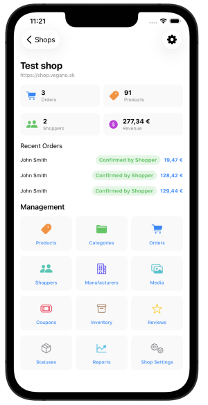 Manager for Virtuemart iPhone App - Shop Detail