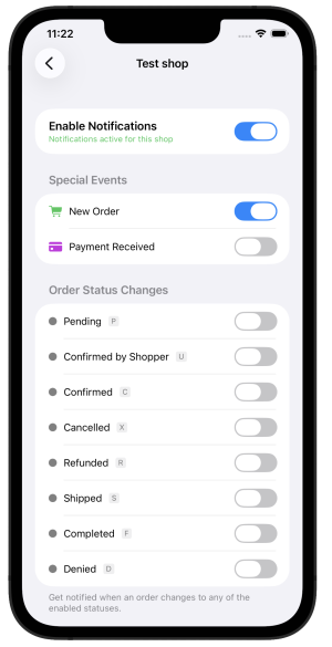 Manager for Virtuemart iPhone App - Push Notifications